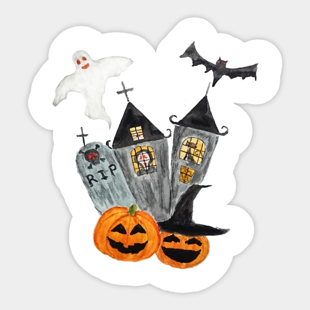 Halloween party Sticker by colorandcolor